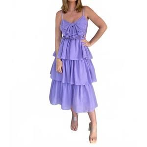 NEW SOFIE THE LABEL melody sleeveless midi dress in lilac